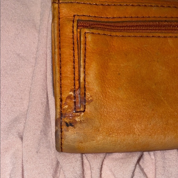 Fossil Tan Leather Wallet with Silver Accent-As Is - Picture 12 of 13